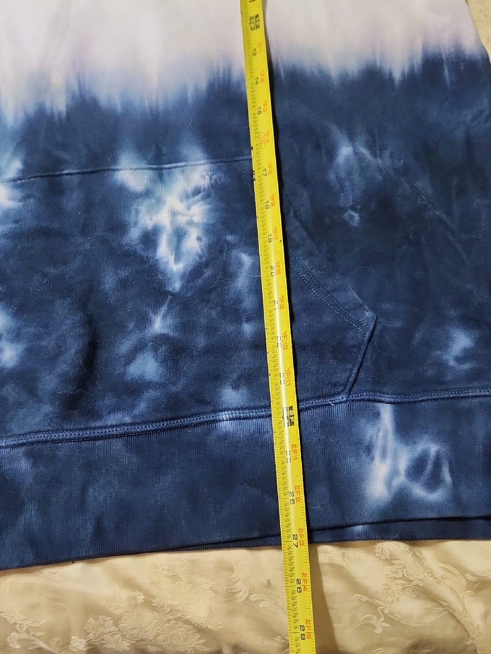 Old Navy White and Blue Tie-Dye Hoodie - Picture 8 of 8